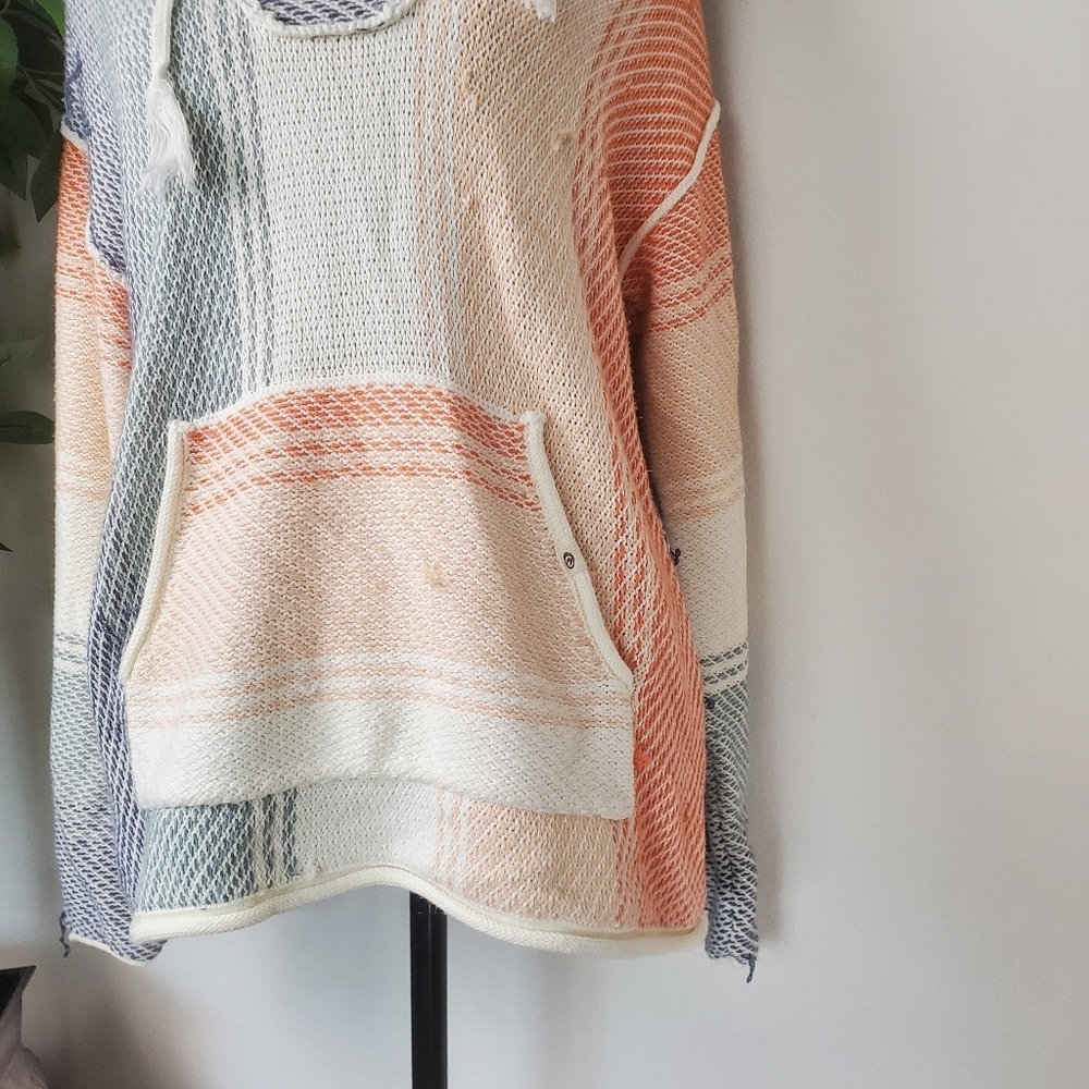 Rip Curl Poncho Hippie Boho Sweater Beach Lounger Medium - Picture 3 of 13